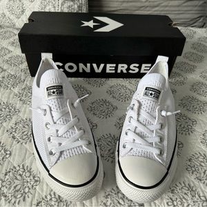 NWB Converse Chuck Taylor All Star White Shoreline Knit Slip Shoes size 9